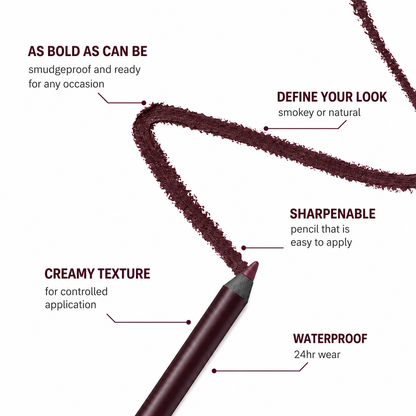 💖 24H Waterproof Eyeliner Pencil — Smudge-Proof, All-Day Wear